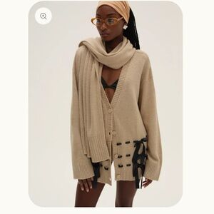 For Love & Lemons Solana Cardigan with scarf